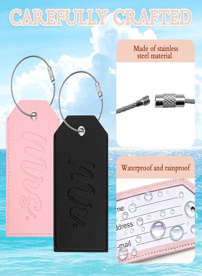 MOEXUKO Mr and Mrs Luggage Tags Wedding Gifts for Couples 2025 Engagement Gifts for Couples Bridal Shower Gift for Bride Birthday Bachelorette Valentines Day Gift Birde Travel Essentials for Women Men - Image 3